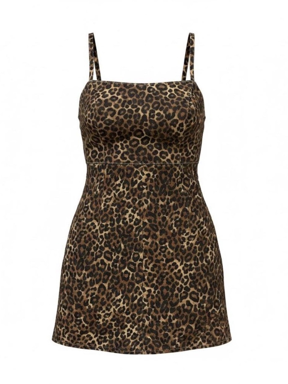 Zara Leopard Print Mini Dress - Brown and Black